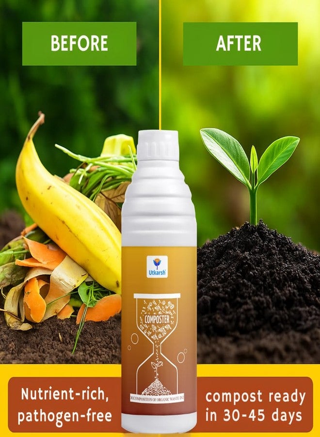 Utkarsh Composter for Quick Decomposition of Organic Waste Into Compost, Bio Waste Decomposer, Accelerate Decomposition of Kitchen, Garden Organic Waste | 250 ml; Pack of 1 - Image 5