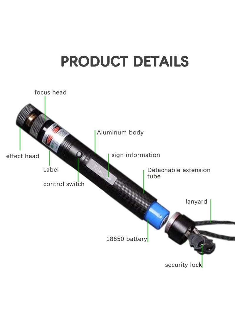 Long Range Tactical Red Dot Light Presentation Pointer for Indoor Teaching/Office Meeting  Outdoor Interactive Cat Laser Toy, Star Cap Adjustable Focus for Night Hiking - Image 4