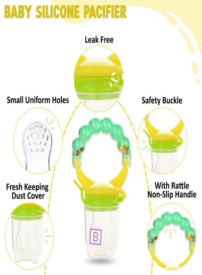 Bembika Baby Nibbler Ring Green Color, Baby Nibbler Pacifier, Baby Pacifier Food Nibbler, Baby Feeding Accessories Small Size (3-6 Months Baby) - Image 2