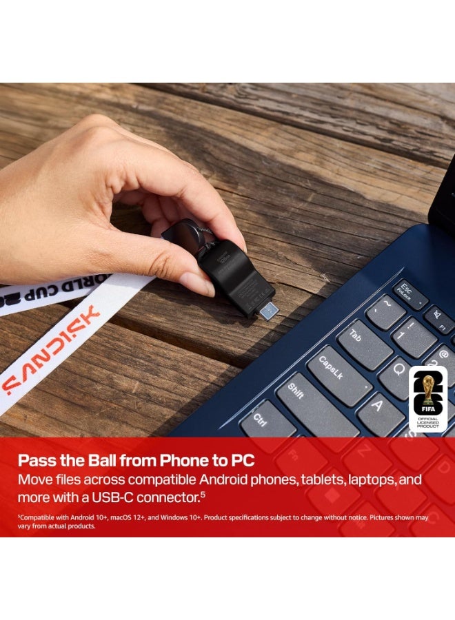 sandisk USB-C Flash Drive FIFA World Cup 2026 Global Edition 64GB (up to 300MB/s transfer speeds, SANDISK Memory Zone App) - Image 4