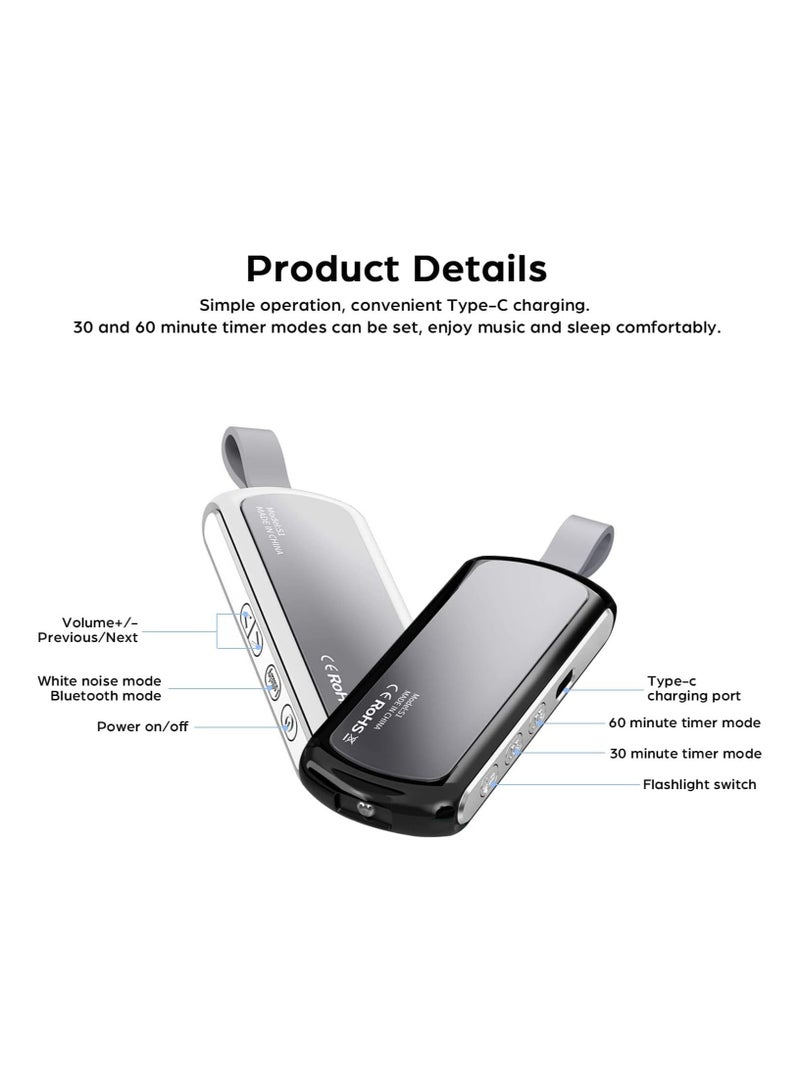 KASTWAVE Pillow Speaker Bone Conduction Stereo, Mini Portable Bluetooth Wireless Sleep Headphones, Insomnia White Noise Machine for Side Sleepers, Black - Image 4