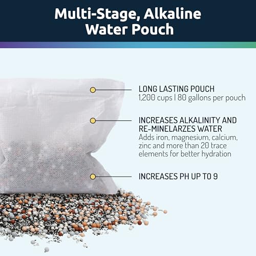 Invigorated Water pH ON-The-GO Alkaline Water Filter Pouch, Portable Alkaline High pH Water Filtration System for Your Bottle, Pitcher, Jug, Container, Long-Life - 400 Litre/105 Gallon (Pack of 3) - Image 3