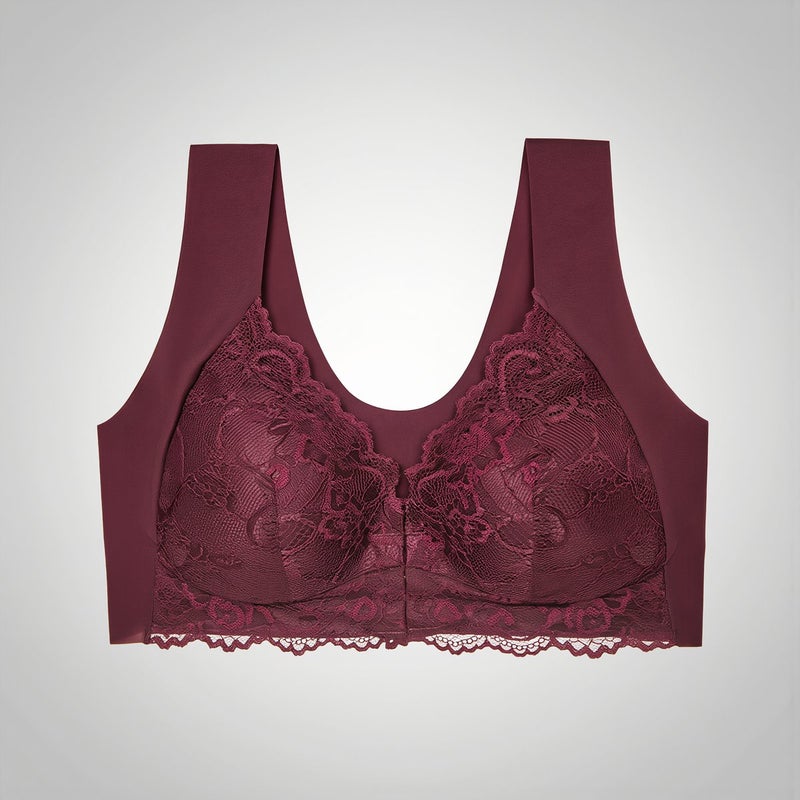 Durable Long Lasting Wireless Bra Wash Proof No Deform Lace 3XL Coffee Women - Image 5