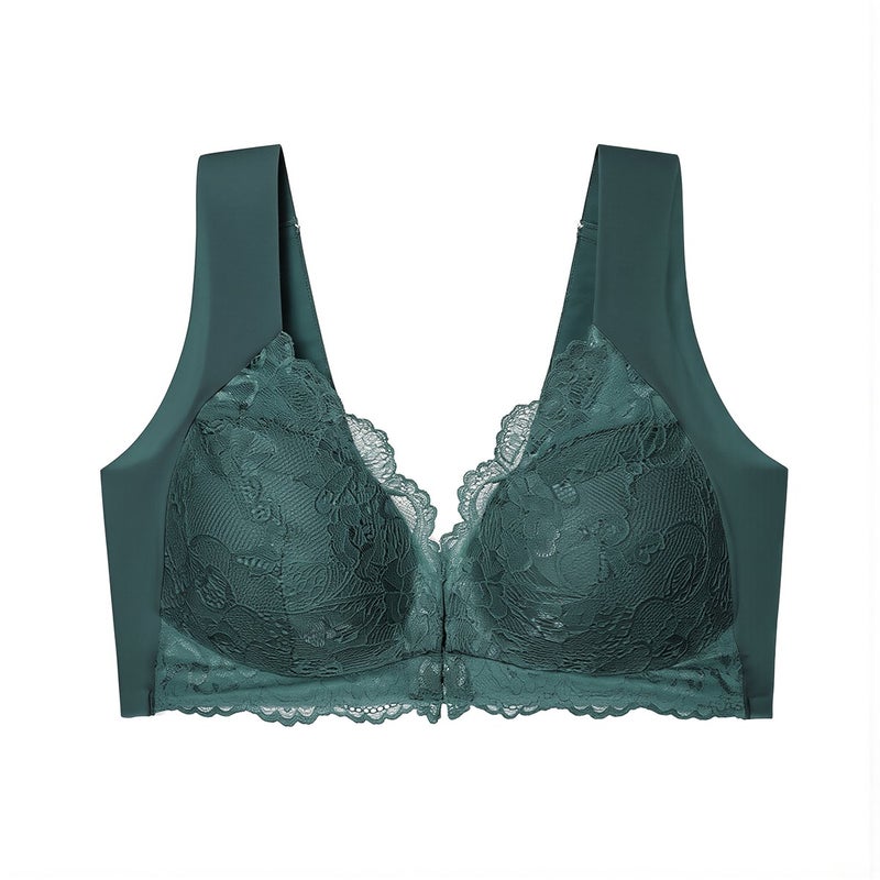 Durable Long Lasting Wireless Bra Wash Proof No Deform Lace 3XL Coffee Women - Image 1
