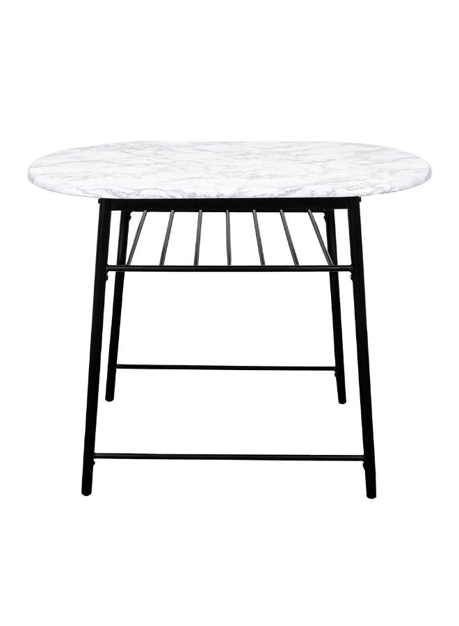 DANUBE HOME طقم طعام ألياز 1+2 - طاولة خشب مهندسة بيضاء/سوداء حديثة و2 كرسي لغرفة الطعام - أثاث أنيق لجلوس 2 مع تغليف ميلامين - Image 5