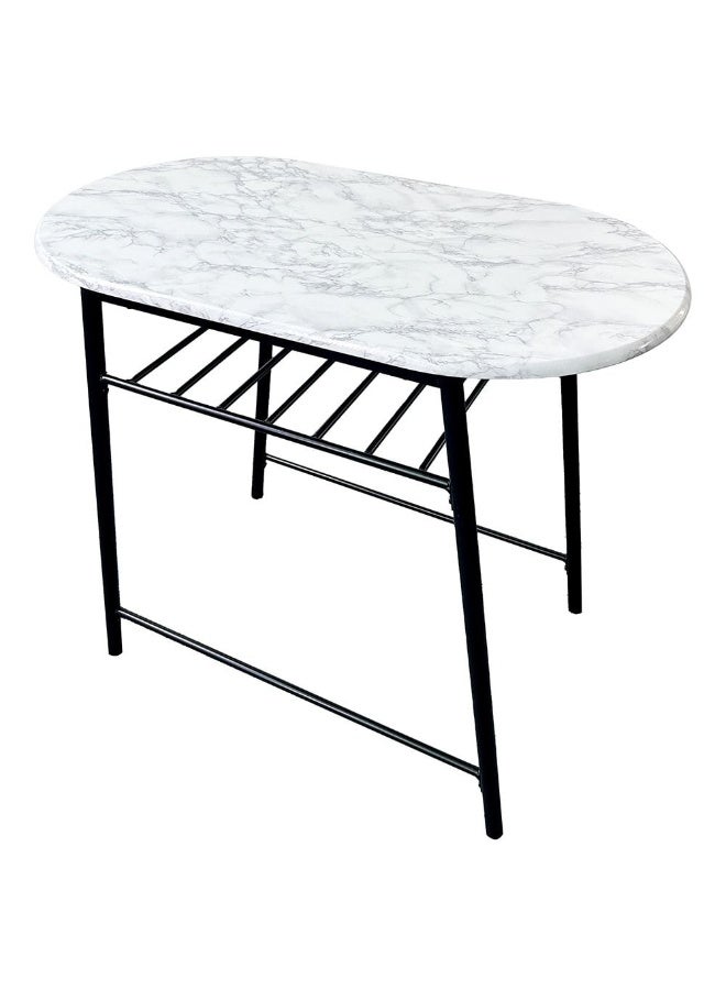 DANUBE HOME طقم طعام ألياز 1+2 - طاولة خشب مهندسة بيضاء/سوداء حديثة و2 كرسي لغرفة الطعام - أثاث أنيق لجلوس 2 مع تغليف ميلامين - Image 3