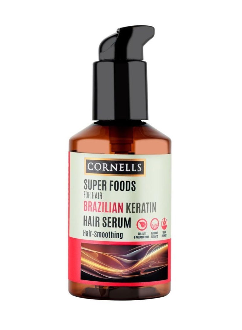 CORNELLS Super Foods For Hair Brazilian Keratin Hair Serum Hair Smoothing Sulfate And Paraben Free 165ml - Image 1
