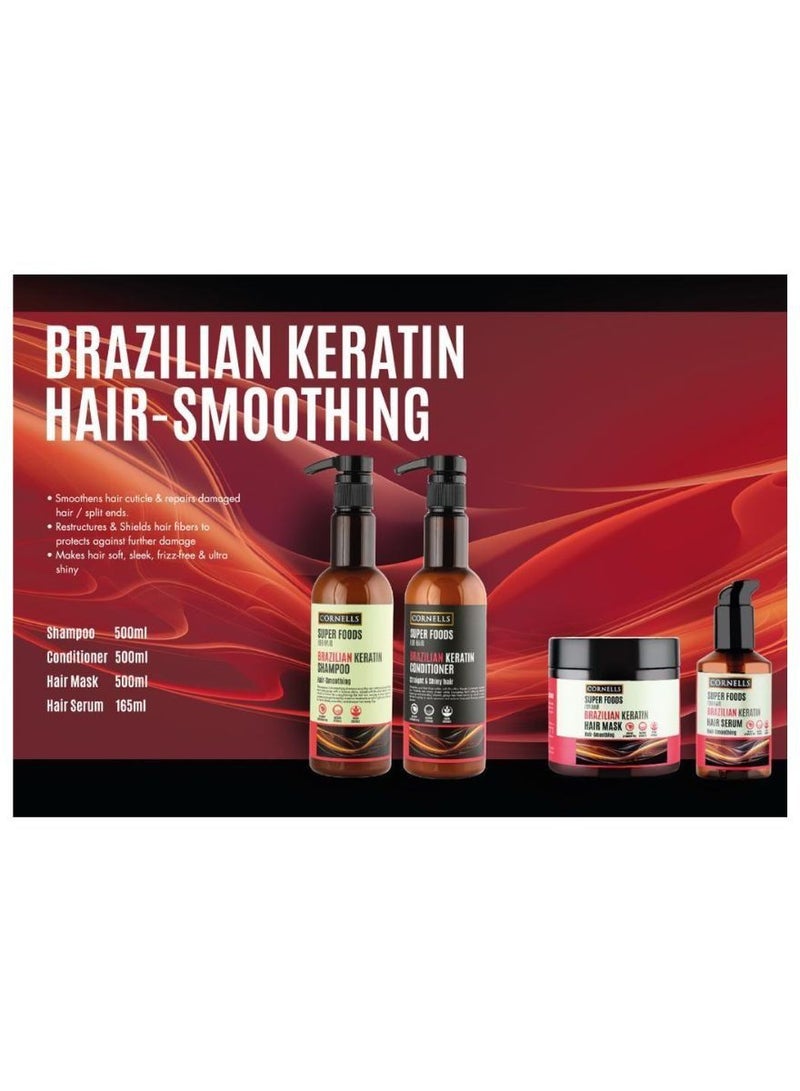 CORNELLS Super Foods For Hair Brazilian Keratin Hair Serum Hair Smoothing Sulfate And Paraben Free 165ml - Image 2