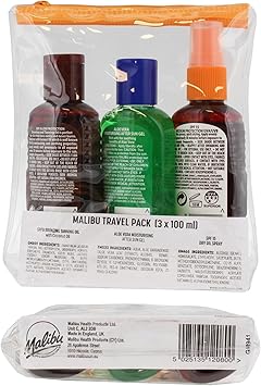 Malibu Sun Travel Tanning Essentials with Dry Oil Spray Medium Protection and After Sun Lotion SPF 15 and 8 Multipack 3 x 100ml - Image 2