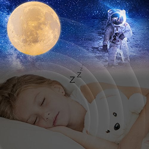 LOGROTATE Moon Lamp, Moon Light Lamps with Time Setting and Stand 3D Printing LED 16 Colors, Hung Up Decorative Night Lights for Baby Kids Friends Lover Birthday Gifts(Diameter 9.6 inch) - Image 5