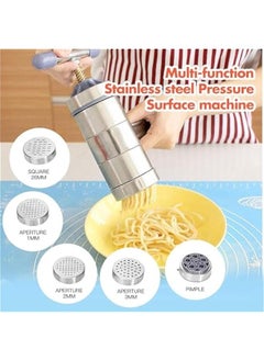 Pasta Maker, Noodle Maker with 5 Mould, Manual Pasta Maker Machine Pasta Gun Noodle Press Spaghetti Maker Pasta Tools, Stainless Steel Pasta Machine Ramen Noodle Maker - pzsku/Z4D273464219F0631599CZ/45/_/1726442807/5f4a4432-9303-417f-9888-6930c8ffce19