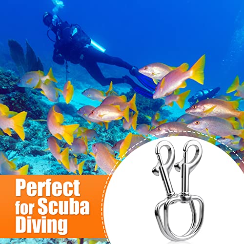 Seafard Swivel Large Eye Bolt Snap Hooks 2 Pieces, Heavy Duty Single Ended Trigger Snap Clips Marine Grade 316 Stainless Steel Buckles Clasp for Scuba Diving, Boat Anchor Rope, Dog Leash - Image 4