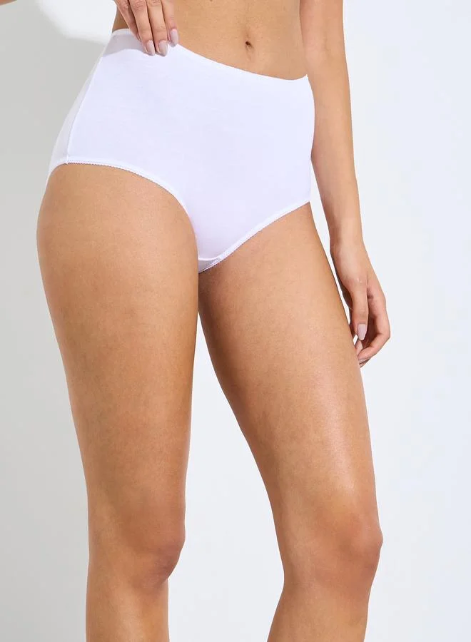 ستايلي Pack of 5 - Cotton Solid Full Briefs