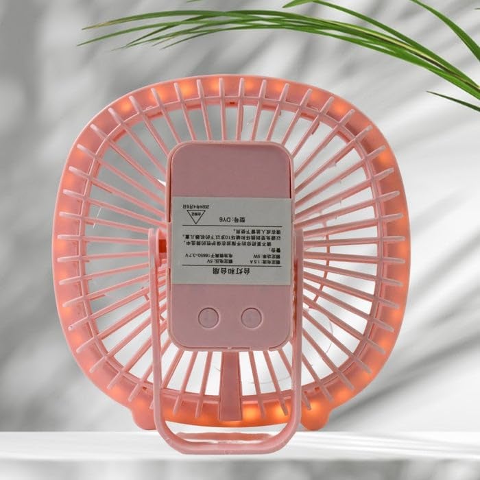 ATEVON Mini USB Desk Fan with LED Light – Portable, Stylish Personal Cooling Fan in Mix Colors, 1 Pc - Image 4