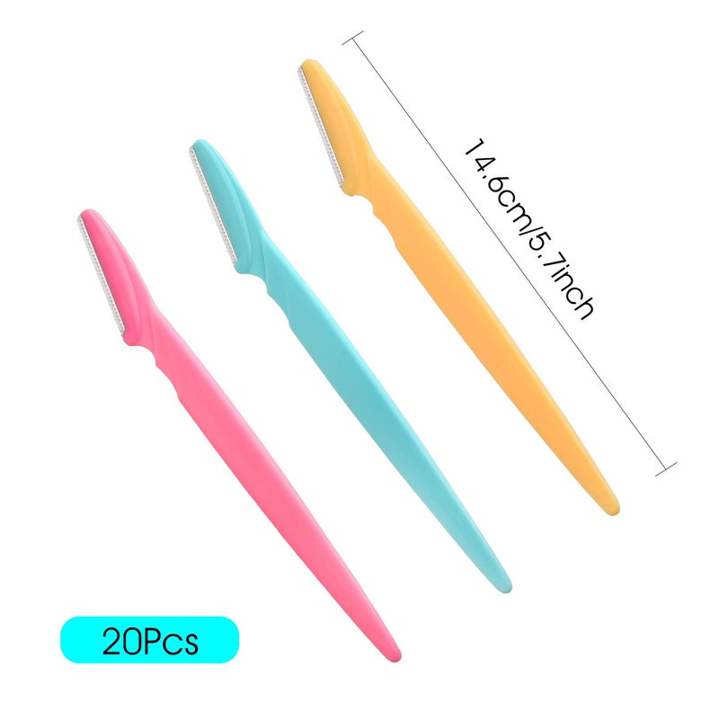 FEPITO Eyebrow Razor Shaper Shavers Trimmers for Women and Men Face Hair Removers Multipurpose Exfoliating Face Razor - Image 2