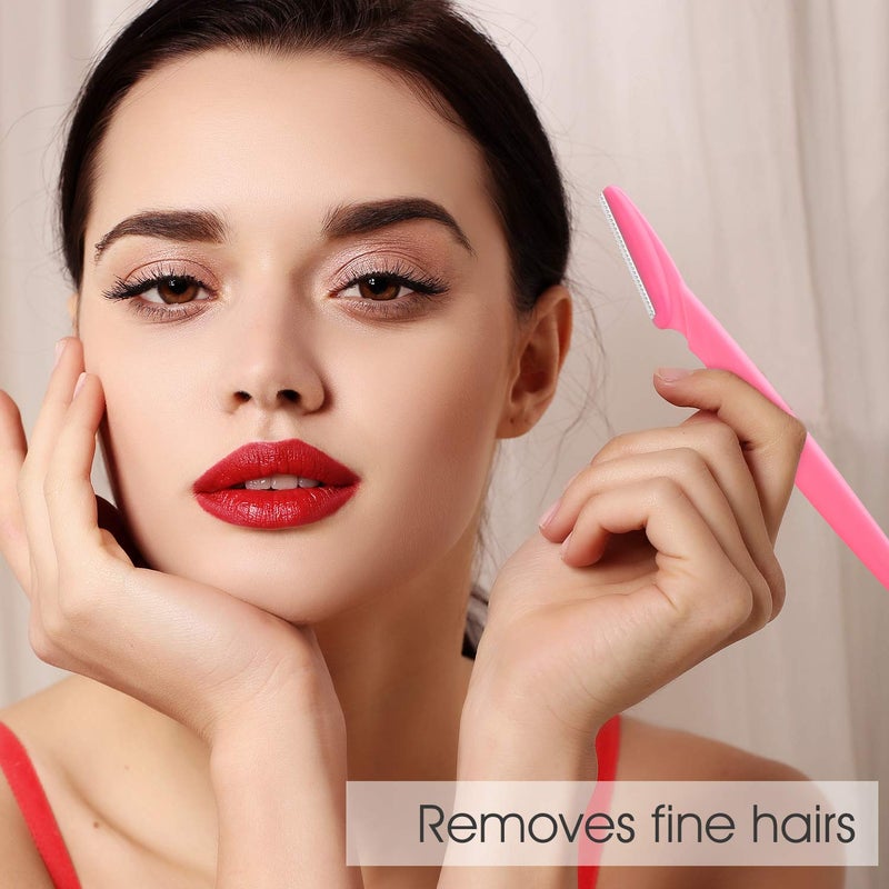 FEPITO Eyebrow Razor Shaper Shavers Trimmers for Women and Men Face Hair Removers Multipurpose Exfoliating Face Razor - Image 4