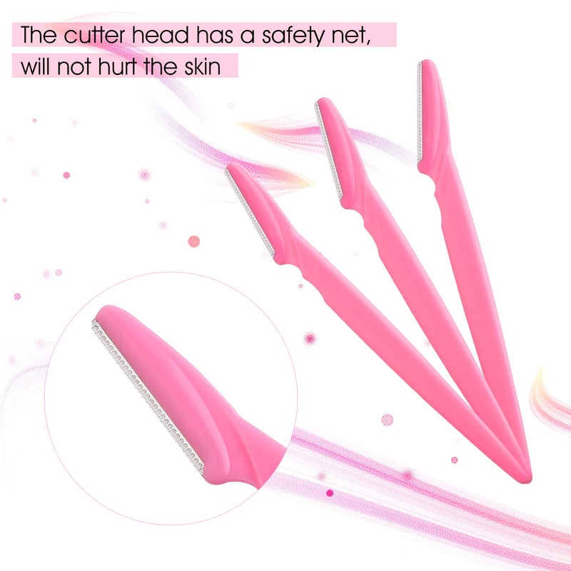FEPITO Eyebrow Razor Shaper Shavers Trimmers for Women and Men Face Hair Removers Multipurpose Exfoliating Face Razor - Image 3