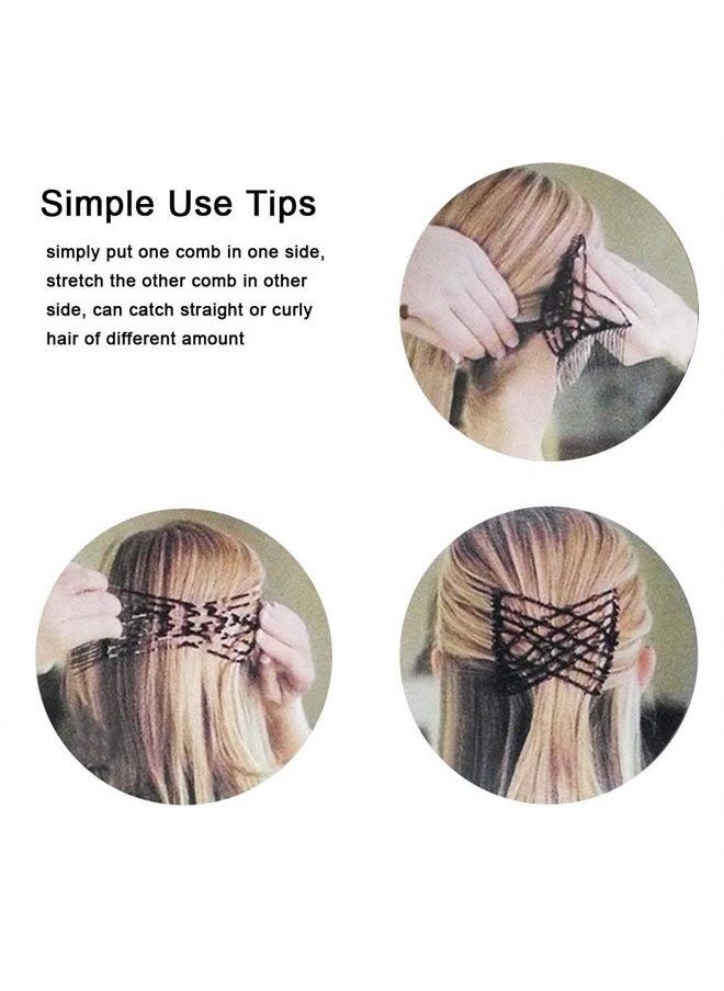 Youthful 3 Pcs Magic Hair Combs, Youthful Vintage Stretch Beaded Hair Combs Elastic Pearls Hair Clips Stretchy Bead Hairpins Double Slides Hair Combs for Women Ladies Girls DIY Hair Styling Accessories (3)  - Image 4