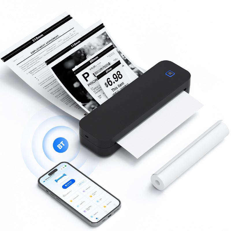 Miniprt D80 Portable A4 Thermal Printer – Bluetooth Inkless Mobile Printer for Smartphone & Laptop, 216mm Print Width, 635g Lightweight - Image 1