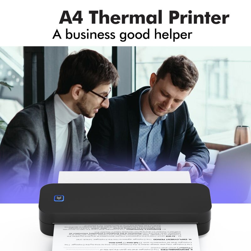 Miniprt D80 Portable A4 Thermal Printer – Bluetooth Inkless Mobile Printer for Smartphone & Laptop, 216mm Print Width, 635g Lightweight - Image 3