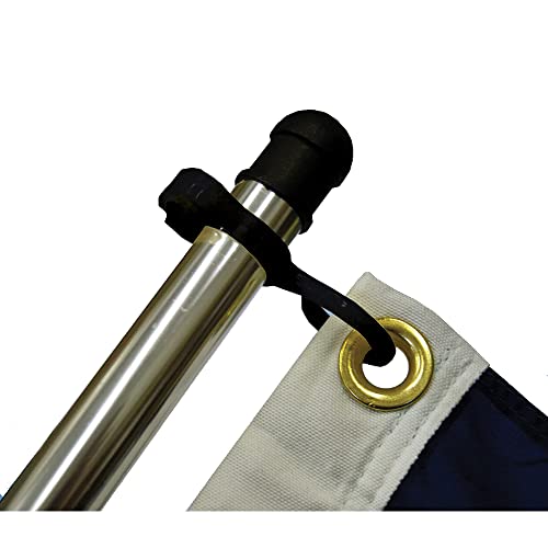 TaylorMade مشبك علم قارب تايلور ميد شارلفوا، يناسب عمود بقطر 7/8"-1"، نايلون متين قطعة واحدة، 2-3/4" × 1-1/8" مشبك سهل التعديل - 57928 - Image 2