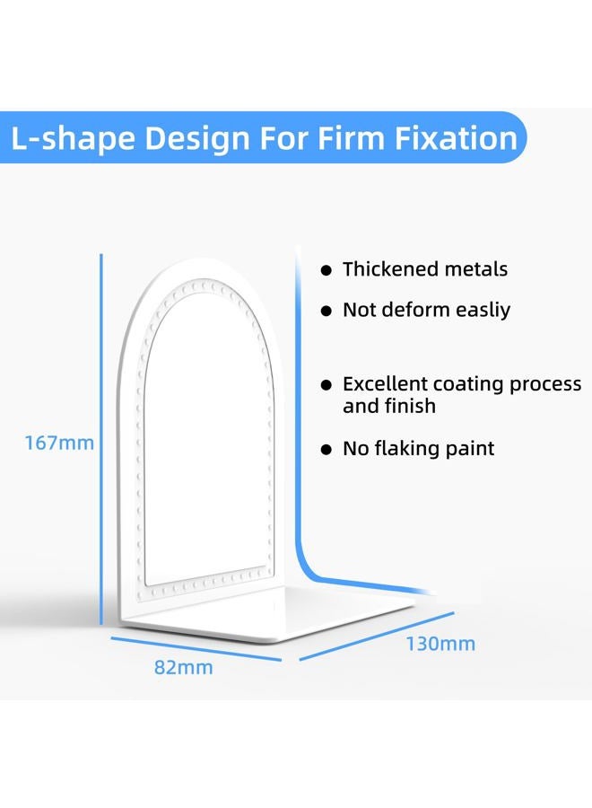 shikaman Bookends-Heavy Duty Bookends Metal Book Ends Universal Economy Bookends - Image 3