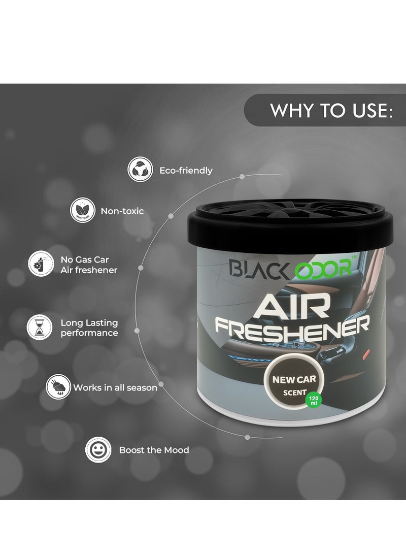 Black Odor Air Freshener - New Car Scent, 120ml - Long-Lasting, Non-Toxic, Eco-Friendly for Cars, Homes & Offices - Image 3