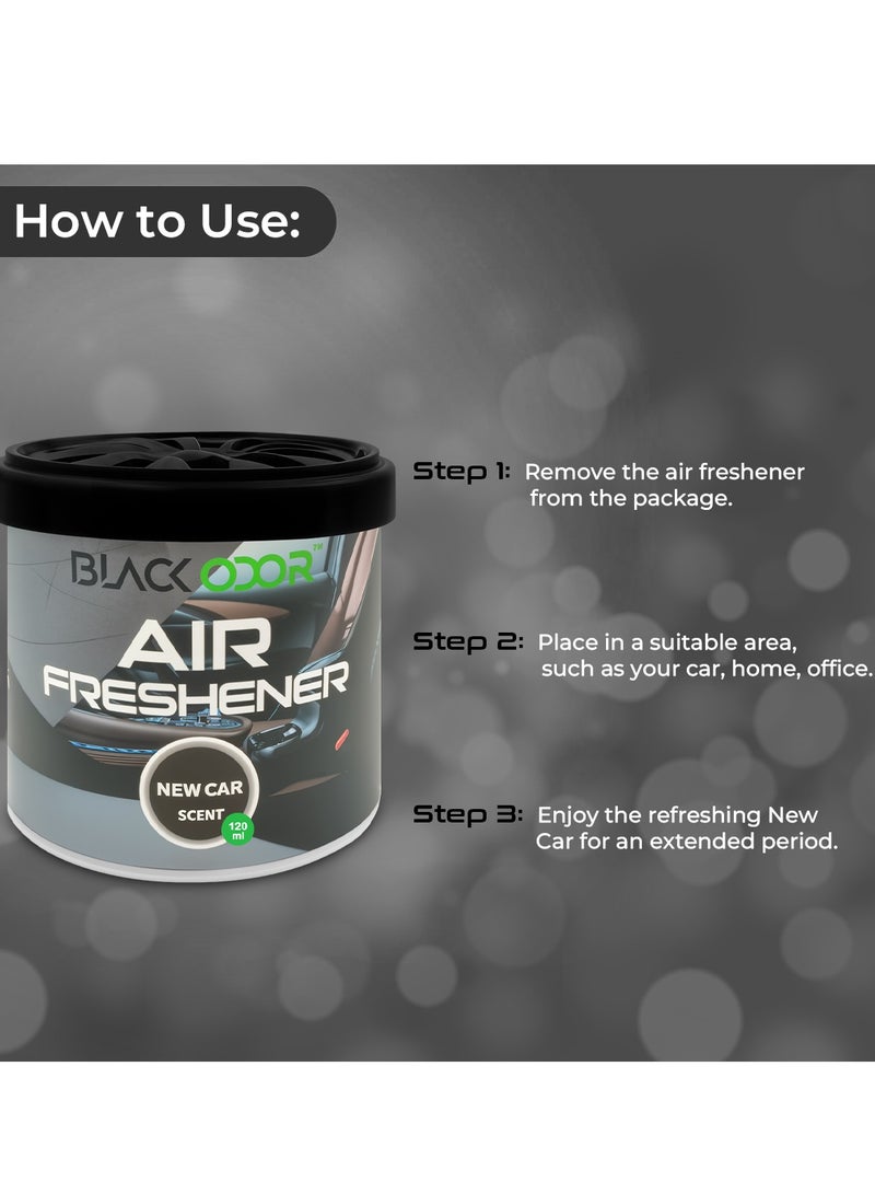 Black Odor Air Freshener - New Car Scent, 120ml - Long-Lasting, Non-Toxic, Eco-Friendly for Cars, Homes & Offices - Image 5