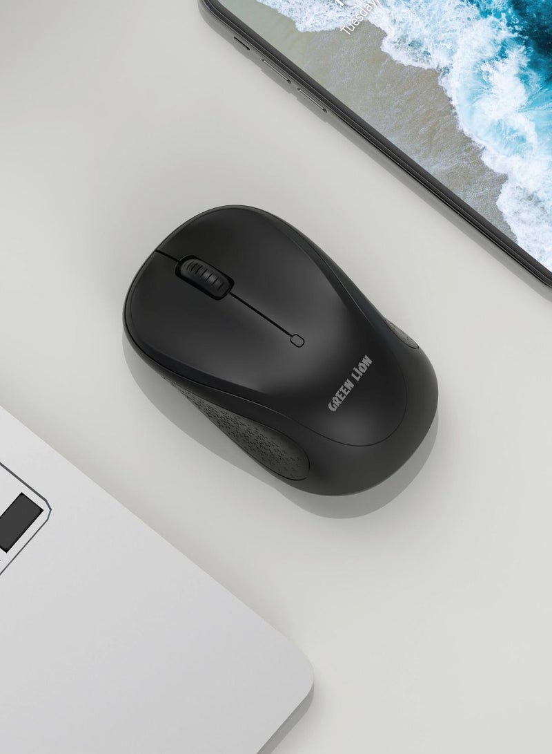 GREEN LION G50 Wireless Mouse DPI 1200 with Operating Range of 10m / 3 Buttons - Black - Image 2
