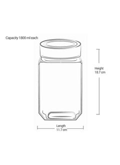 Treo by Milton Cube Storage Containers, 1800 ml, Glass Jar with Air Tight Steel Lid, 1 Piece, Transparent Jars for snacks, Pulses, Masala, Pickles, Cereals, Cookies, Dry Food - pzsku/Z4D2785AB3D722CEBD9FEZ/45/_/1736571365/e38cff0e-5601-4efc-a031-7483c9094b89