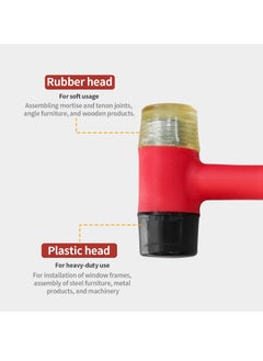 SYOSI Small Rubber Mallet Hammer Tool, Double-Face Hammer, Small Rubber Mallet, Rubber Hammer for Vinyl Flooring, Tile, Crafts, Jewelry Making  - Image 4