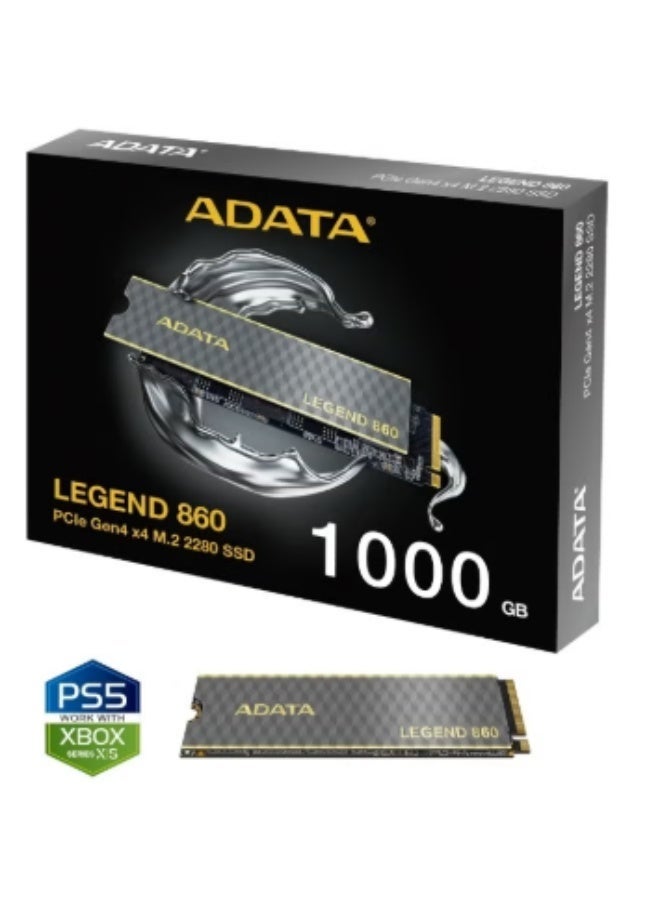 ADATA Legend 860 1TB PCIe R/W Speed up to 6,000/5,000 MB/s Gen4 x4 M.2 2280 Solid State Drive (SLEG-860-1000GCS) - Image 3