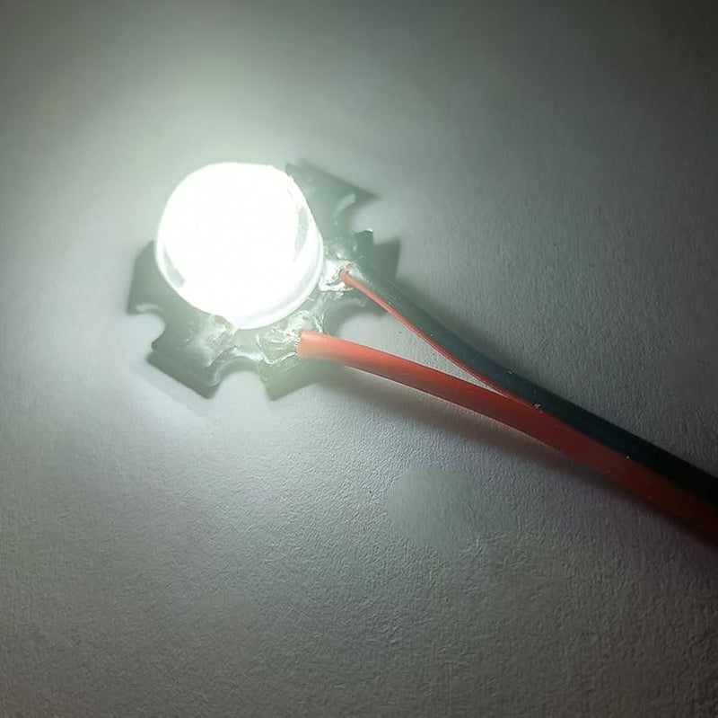 10 Sets 3W COB LED Chip Light Bulbs 700mA Cool White 6000K 15 Degree With Wires Bracket - Image 2