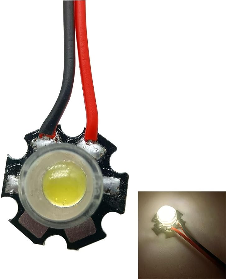 10 Sets 3W COB LED Chip Light Bulbs 700mA Cool White 6000K 15 Degree With Wires Bracket - Image 3