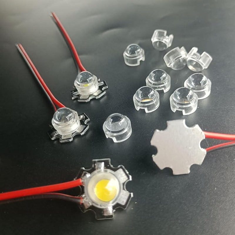 10 Sets 3W COB LED Chip Light Bulbs 700mA Cool White 6000K 15 Degree With Wires Bracket - Image 5