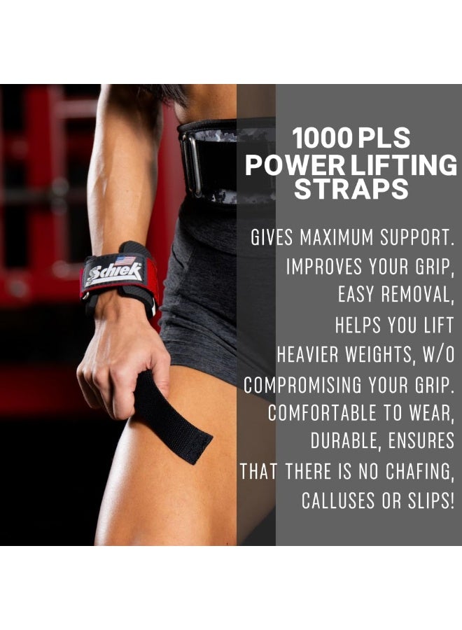 شيك حزام رفع الأثقال Schiek J/C باللون الأحمر - Image 5