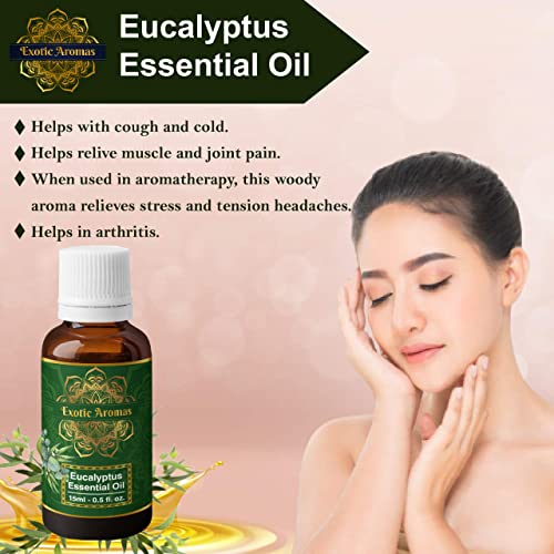 Exotic Aromas Eucalyptus Essential Oil (15Ml + 15Ml) Pack of 2 - Image 3