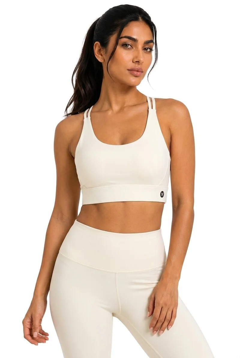 Moveletix Women's Training Sports Bra White Extra Soft