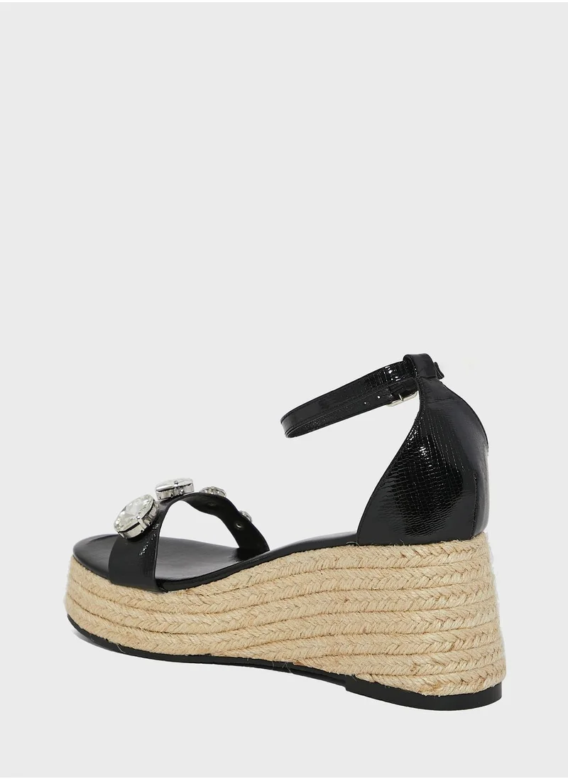 ELLA Jewelled & Embellished  Wedge Sandals