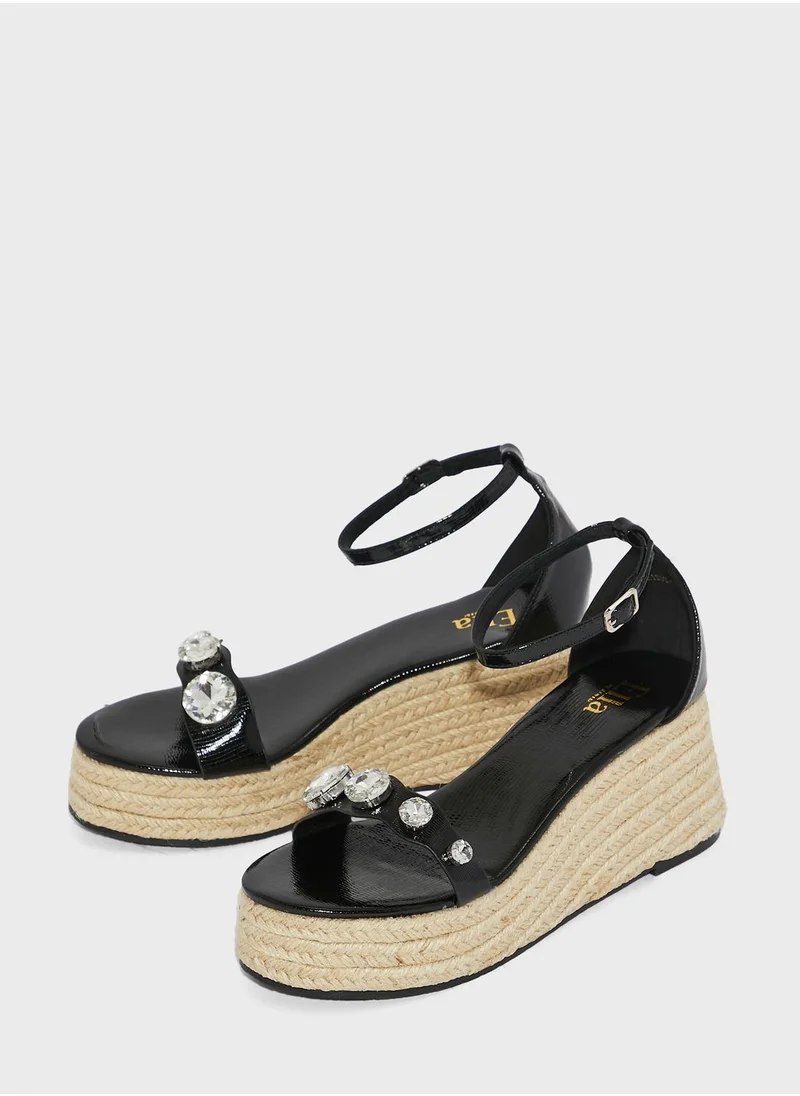ELLA Jewelled & Embellished  Wedge Sandals