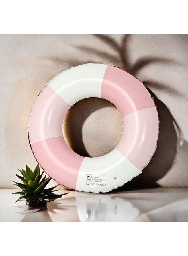 Swimming Ring For Adults And Children Thickened Swimming Ring For Adults And Children Armpit Ring Inflatable Float Ring Striped Vintage Life Buoy-Outer Diameter After Inflation:70# 【suitable For 22.