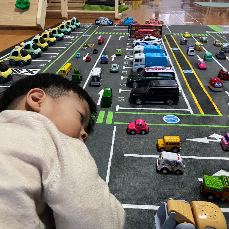 Engree Kids Rug, City Road Traffic System Playmat Rugs - 5x7 Ft Kids Carpet with Rubber Backing,Street Play Mat Great for Playing with Cars for Bedroom Playroom - Non-Slip Have Fun Safe Nursery Rug - Image 5