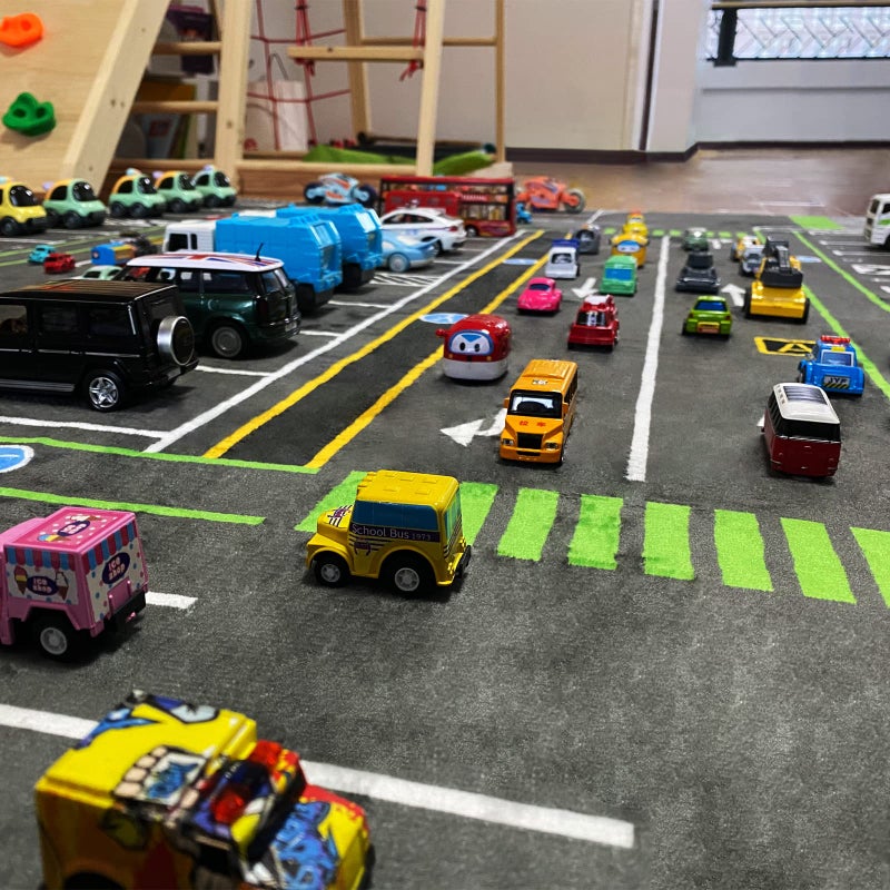 Engree Kids Rug, City Road Traffic System Playmat Rugs - 5x7 Ft Kids Carpet with Rubber Backing,Street Play Mat Great for Playing with Cars for Bedroom Playroom - Non-Slip Have Fun Safe Nursery Rug - Image 4