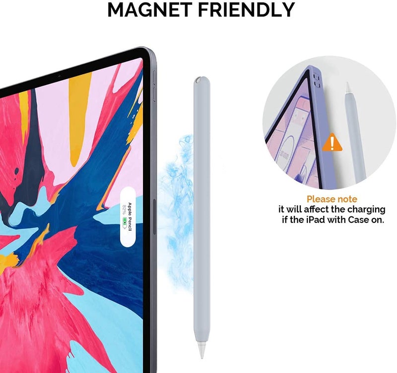 AhaStyle Silicone Case for Apple Pencil 2nd Generation & Apple Pencil Pro (2024) Sleeve Skin Ultra Thin Apple Pencil Protective Cover Compatible with Magnetic Charging and Double Tap (Blue, Pink) - Image 3
