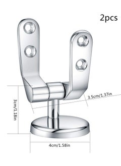 KASTWAVE Toilet Seat Hinges Replacement, Chrome Finished Toilet Seat Hinge Fixings, Toilet Seat Hardware for Installing Fixed Toilet Seat Parts -Zinc Alloy Material (2 Pcs)  - Image 2
