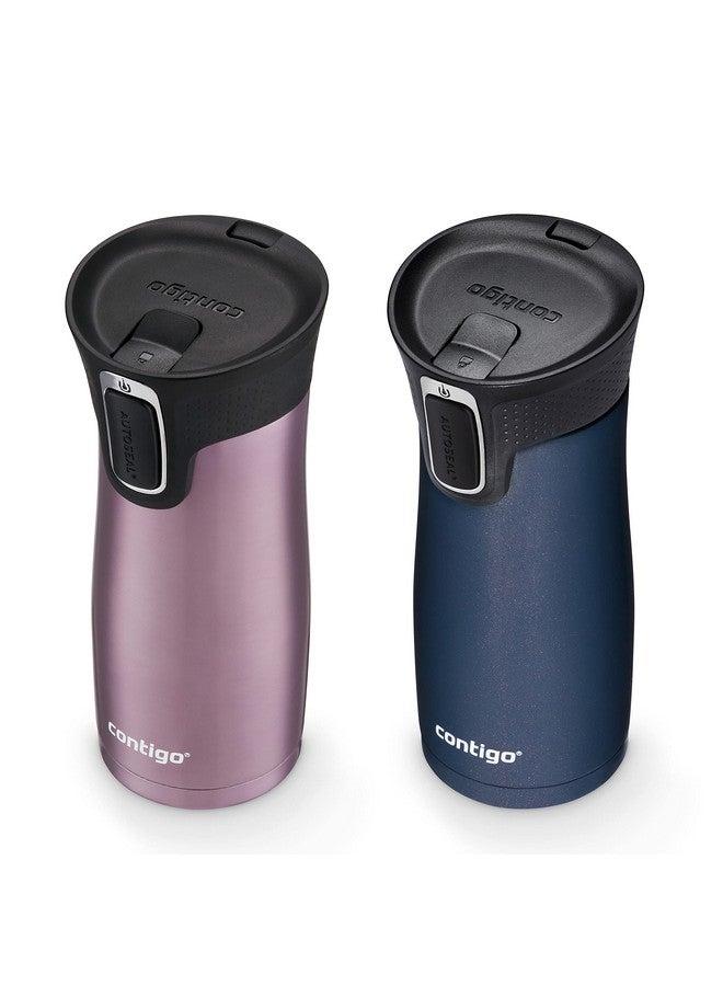 Contigo Contigo AUTOSEAL West Loop Stainless Steel Vacuum-Insulated Travel Mug, 16oz 2-Pack in Vervain & Midnight Berry, Leak and Spill-Proof, Keeps Drinks Hot for 5 Hours and Cold for 12 Hours  - Image 2