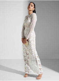 True Decadence Patchwork Lace Maxi Dress  - Image 1