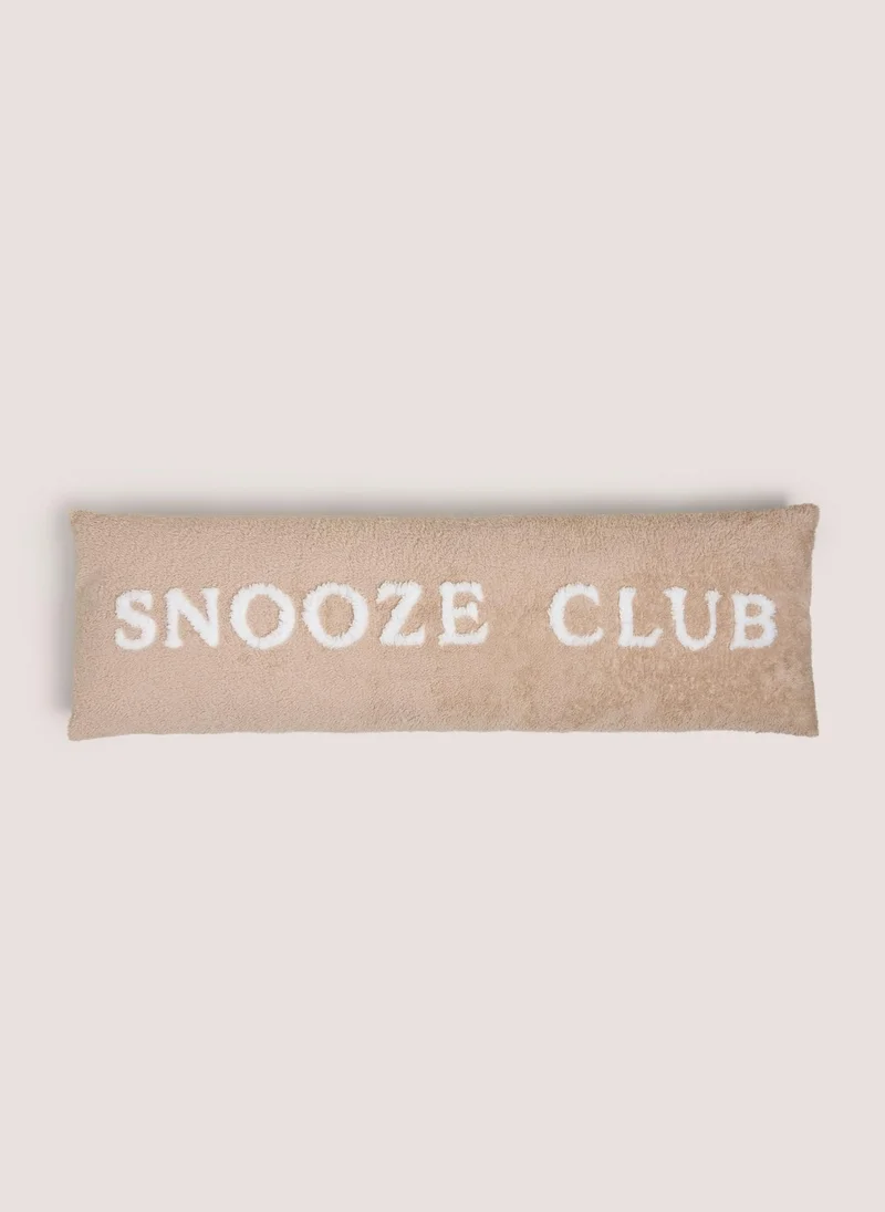 Matalan Beige Snooze Club Bolster Cushion