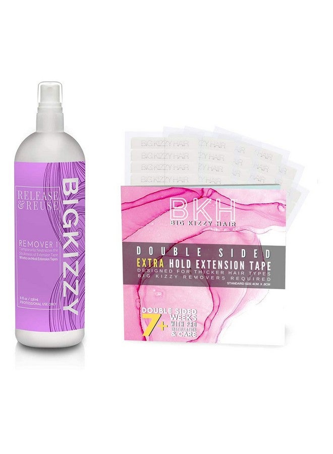 Big Kizzy Remover 1 Release & Reuse Tape Hair Extension Remover + Double Sided Extra Hold Hair Extension Tape 4Cm X .8Cm Fits Most - Image 2
