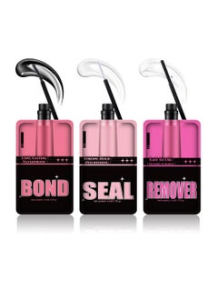 Lash Bond and Seal and Remover Kit, 3 in 1 Individual Lashes Strong Hold Long Lasting Waterproof Eyelash Glue and Removal Pack, 15ML Long-lasting Eyelashes Extension Kit, for Lash Extension